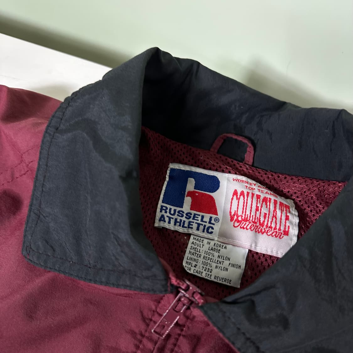 L-XL 러셀에슬레틱 USA 90‘s 오버핏 나일론 캐롤라이나 바람막이 상품이미지7