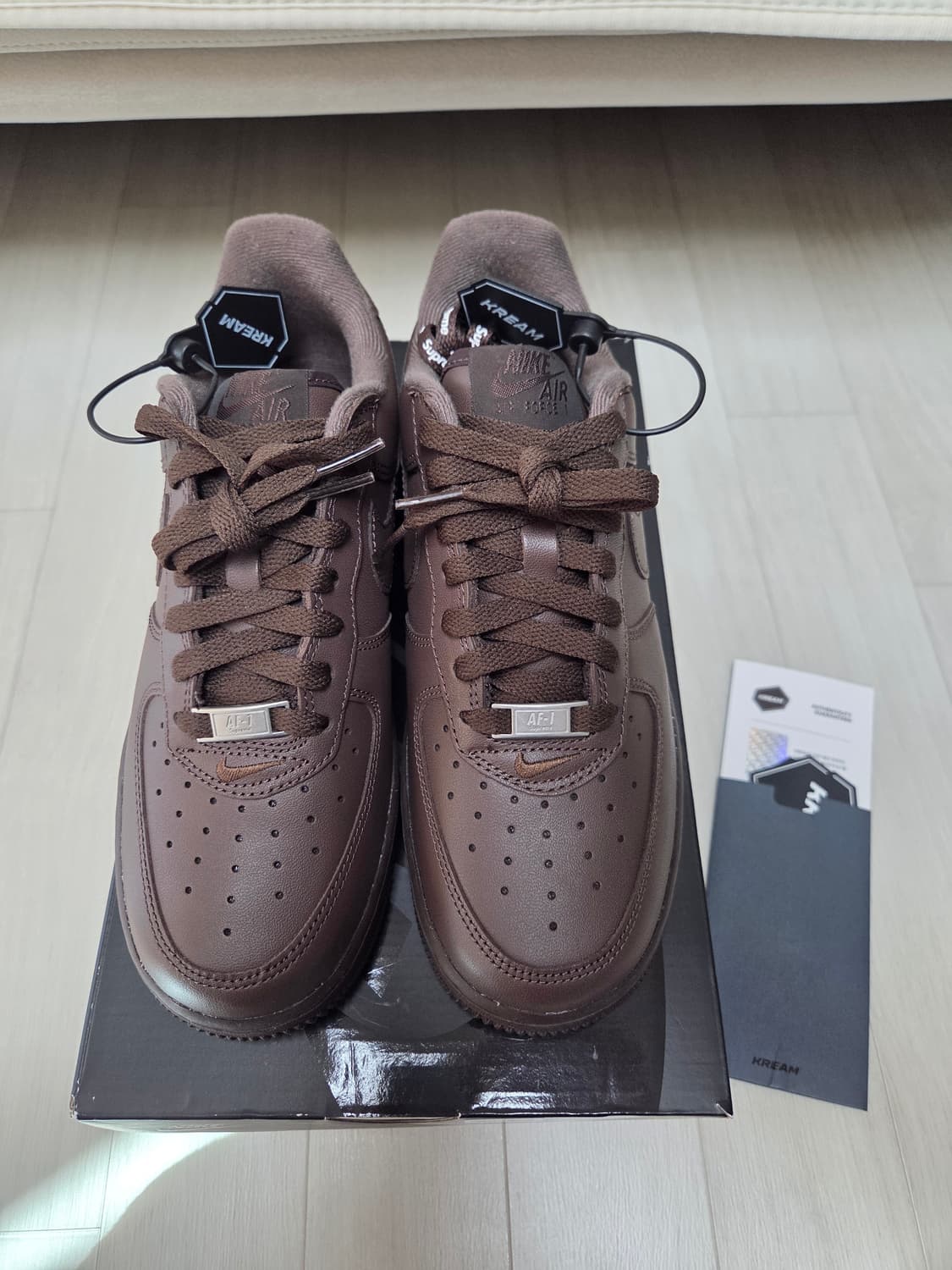 슈프림 에어포스1 로우 바로크브라운 [240,새상품]  상품이미지2