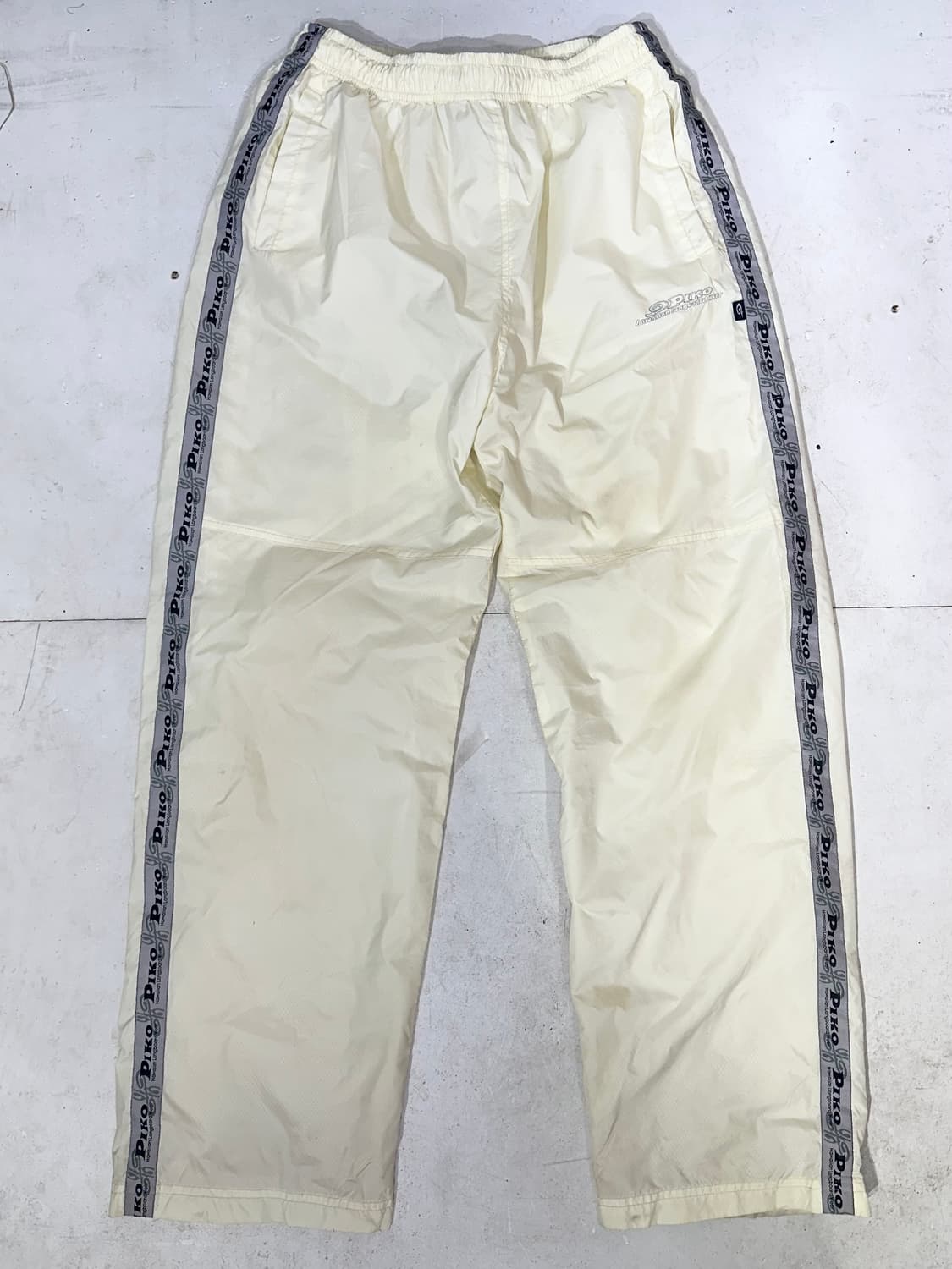 피코 옐로우 스트릿 그레이 사이드 라인 와이드 트랙 팬츠 추리닝 바지 M 상품이미지4