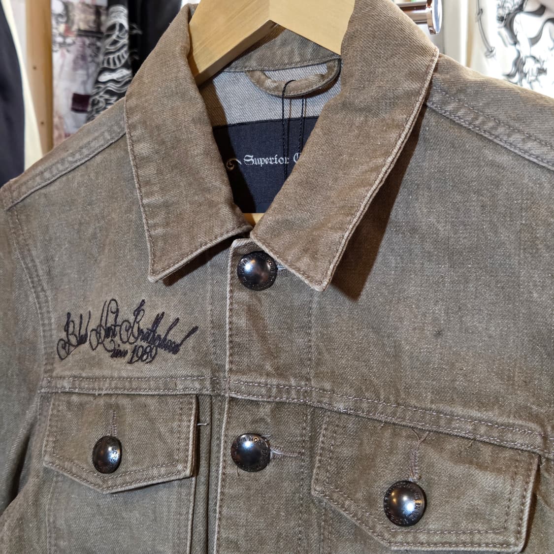 MCD 펑크 자수 브라운 코튼 자켓 상품이미지2