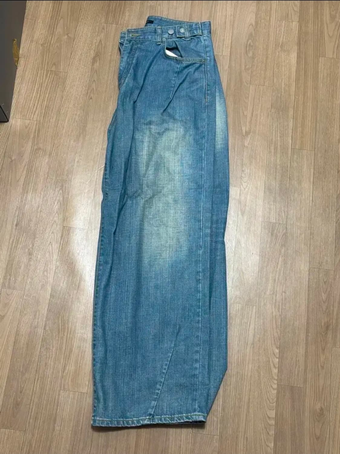 (4) 해칭룸 와이드 데님 빈티지 워시드 블루 상품이미지2