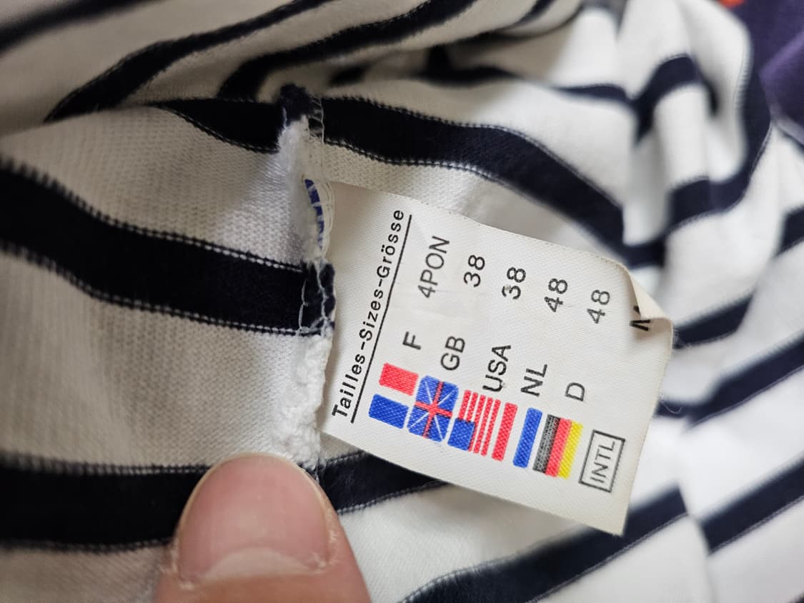 [M] 세인트제임스 밍콰이어 네이비 스트라이프 긴팔 티셔츠 상품이미지5