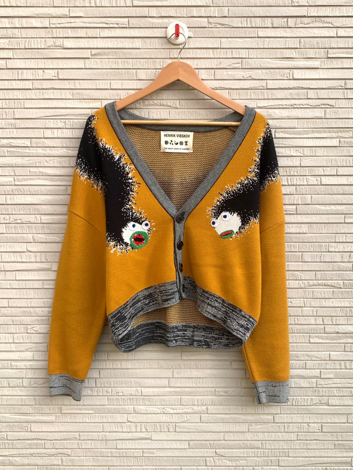 헨릭 빕스코브 몬스터 그래픽 가디건 (mustard) 상품이미지7