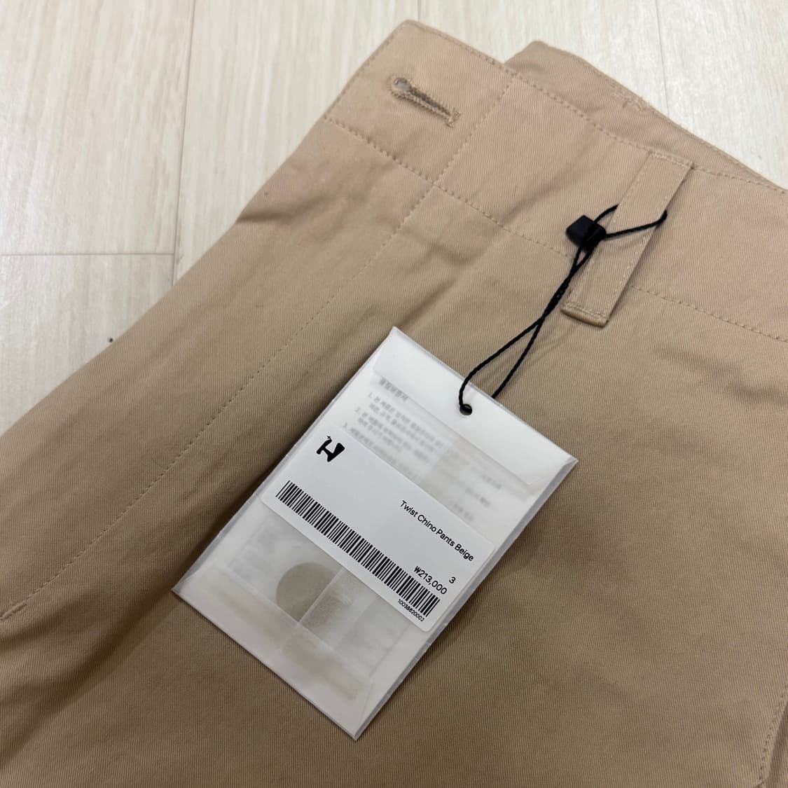 해칭룸 트위스트 치노팬츠 베이지 3사이즈 새상품 상품이미지3