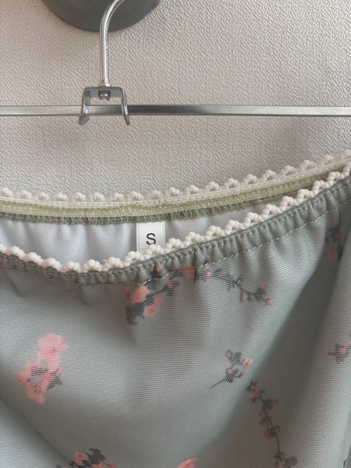 [스윔시티] 빈티지 레이스 스커트 / 코티지코어 플라워 모리 그린 카키 상품이미지4