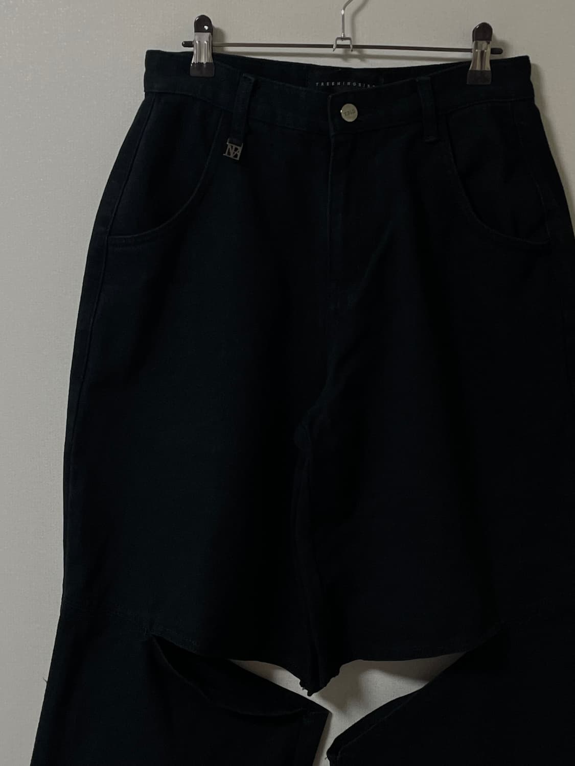Knee Slit Wide Pants [ Black ] 상품이미지7