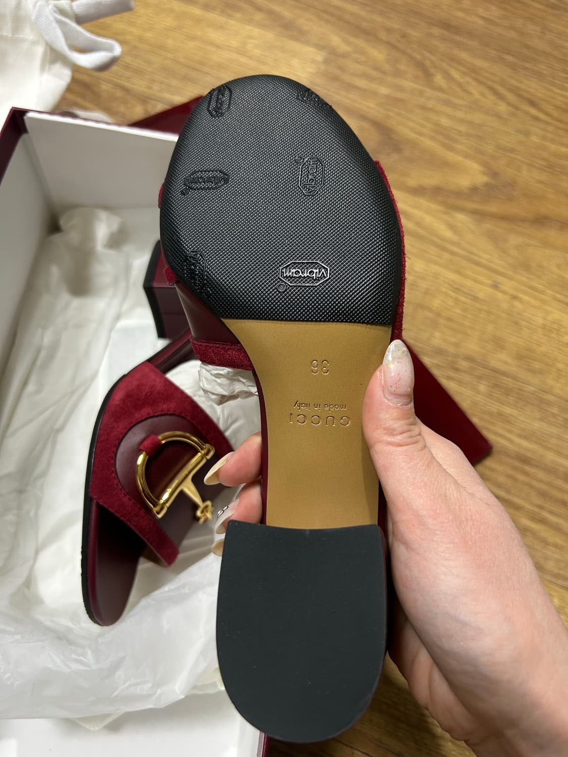 구찌 홀스빗 슬라이드 스웨이드 샌들 -미착용새상품,풀박- 상품이미지6