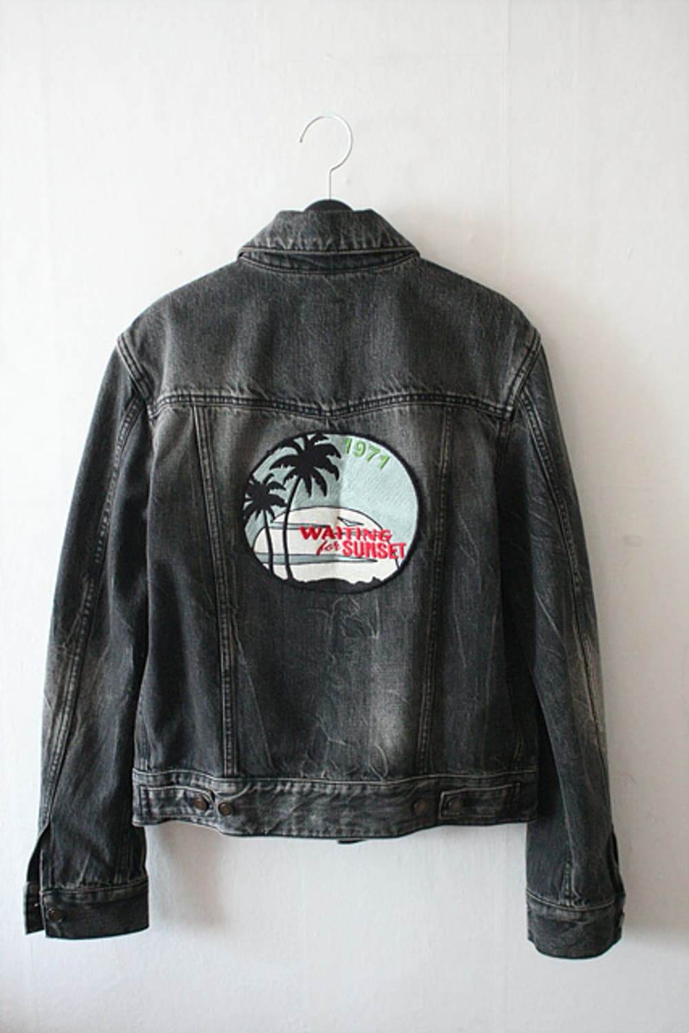 SAINT LAURENT 생로랑 블랙 그레이 데님 자켓 상품이미지1