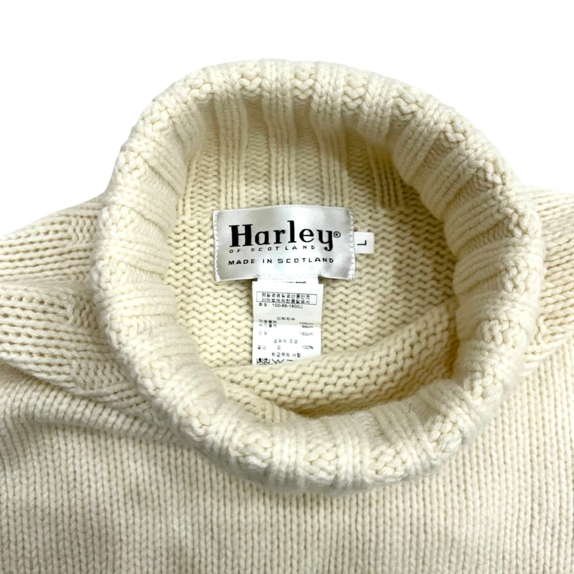 할리 오브 스코틀랜드 아이보리 터틀넥 목폴라 니트 L 상품이미지2