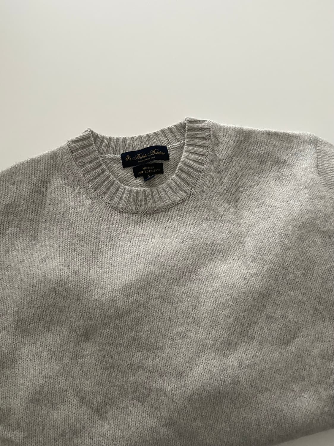 (새제품) brooks brothers 브룩스 브라더스 연그레이 울 니트 상품이미지2