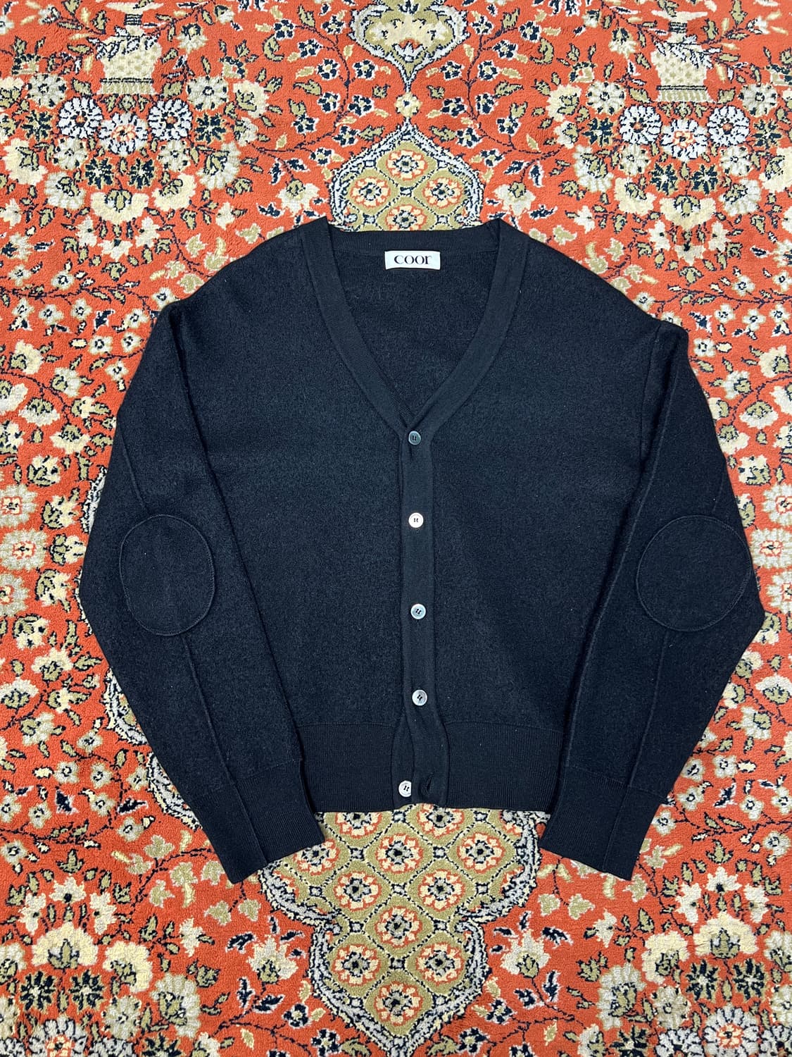 [M] 쿠어 오버핏 울 가디건 블랙 상품이미지1