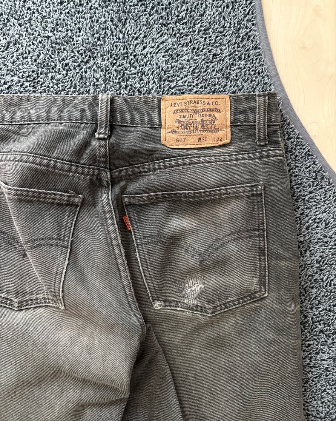 Levis 607 흑청 오렌지탭 상품이미지3