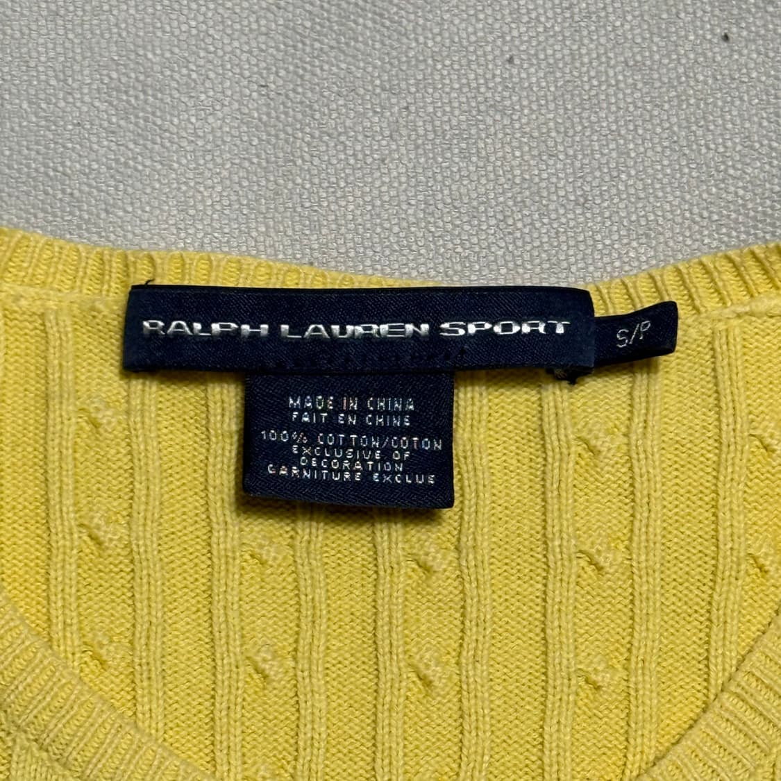 S 폴로랄프로렌 여성용 옐로우 케이블 가디건 상품이미지4