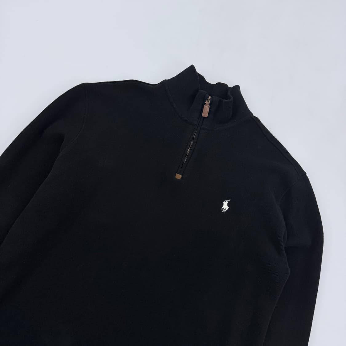 폴로 랄프로렌 하프 반집업 블랙 상품이미지2