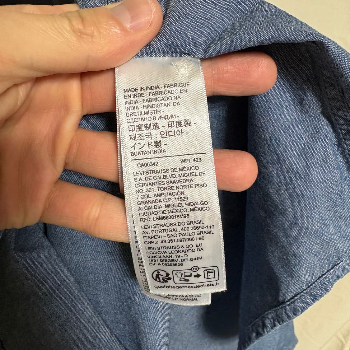 리바이스 실버탭 루즈핏 샴브레이 워크셔츠 / 블루, M 상품이미지10