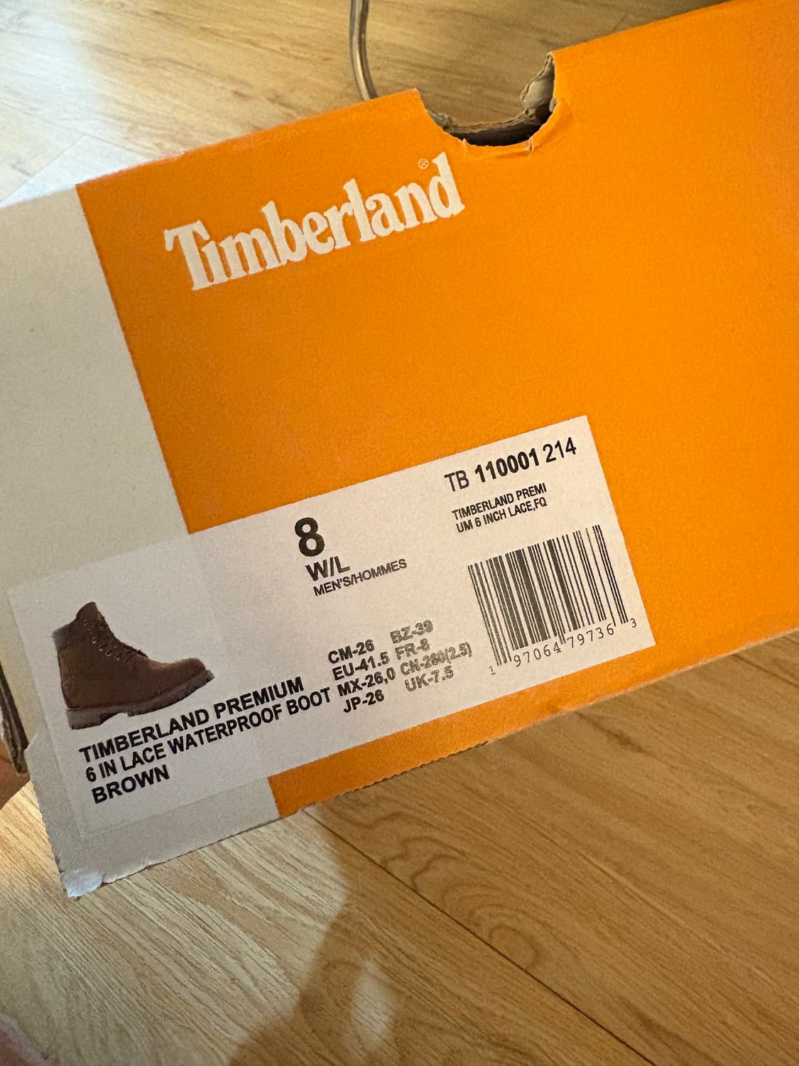 (새상품) 팀버랜드 6인치 프리미엄 워터프루프 브라운 260 상품이미지3