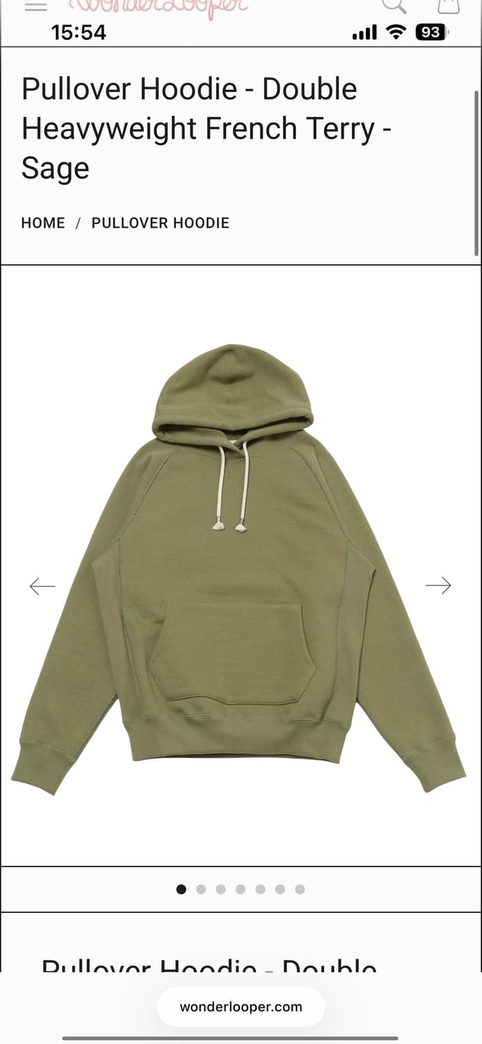 (S) Wonderlooper 풀오버 후디 세이지 상품이미지2