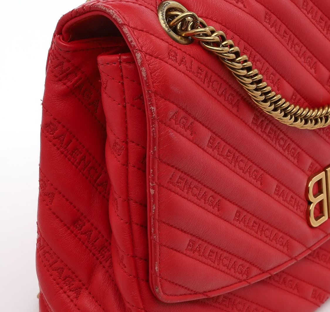 [A급] 발렌시아가 레드 BB로고 체인 숄더백 판매합니다!!! 상품이미지4