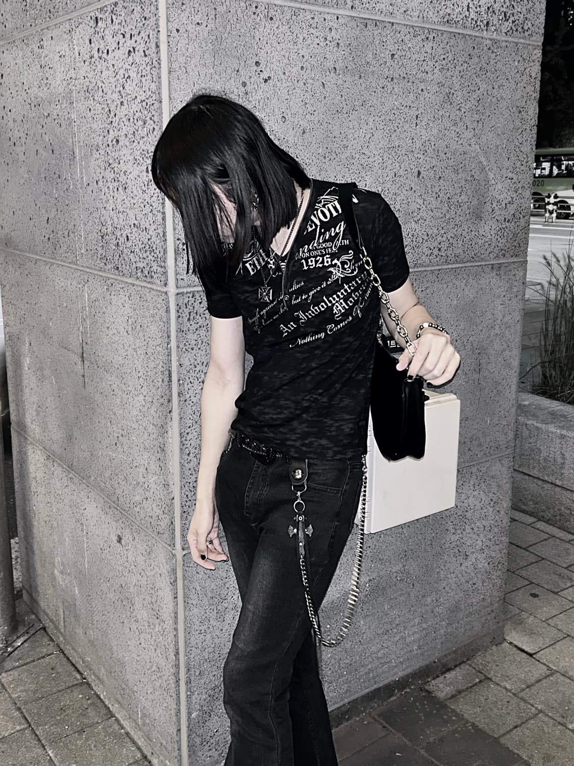 빈티지 체인 숄더백 vkei y2k 펑크 상품이미지1