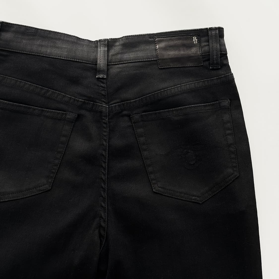 R13 크로스오버 블랙 왁싱 진 상품이미지5