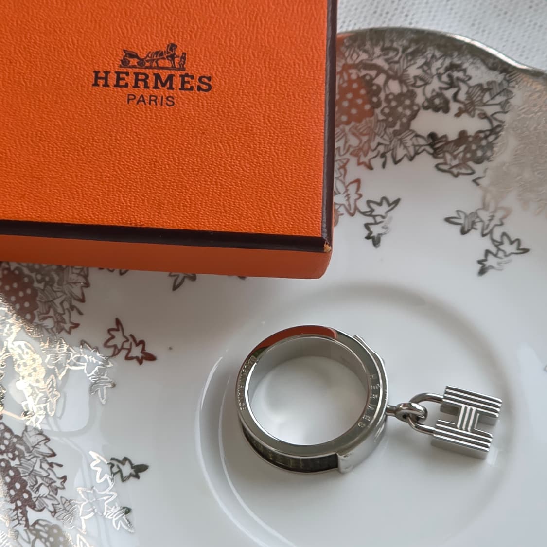 에르메스 은장 켈리 스카프링 리자드 레더 상품이미지5