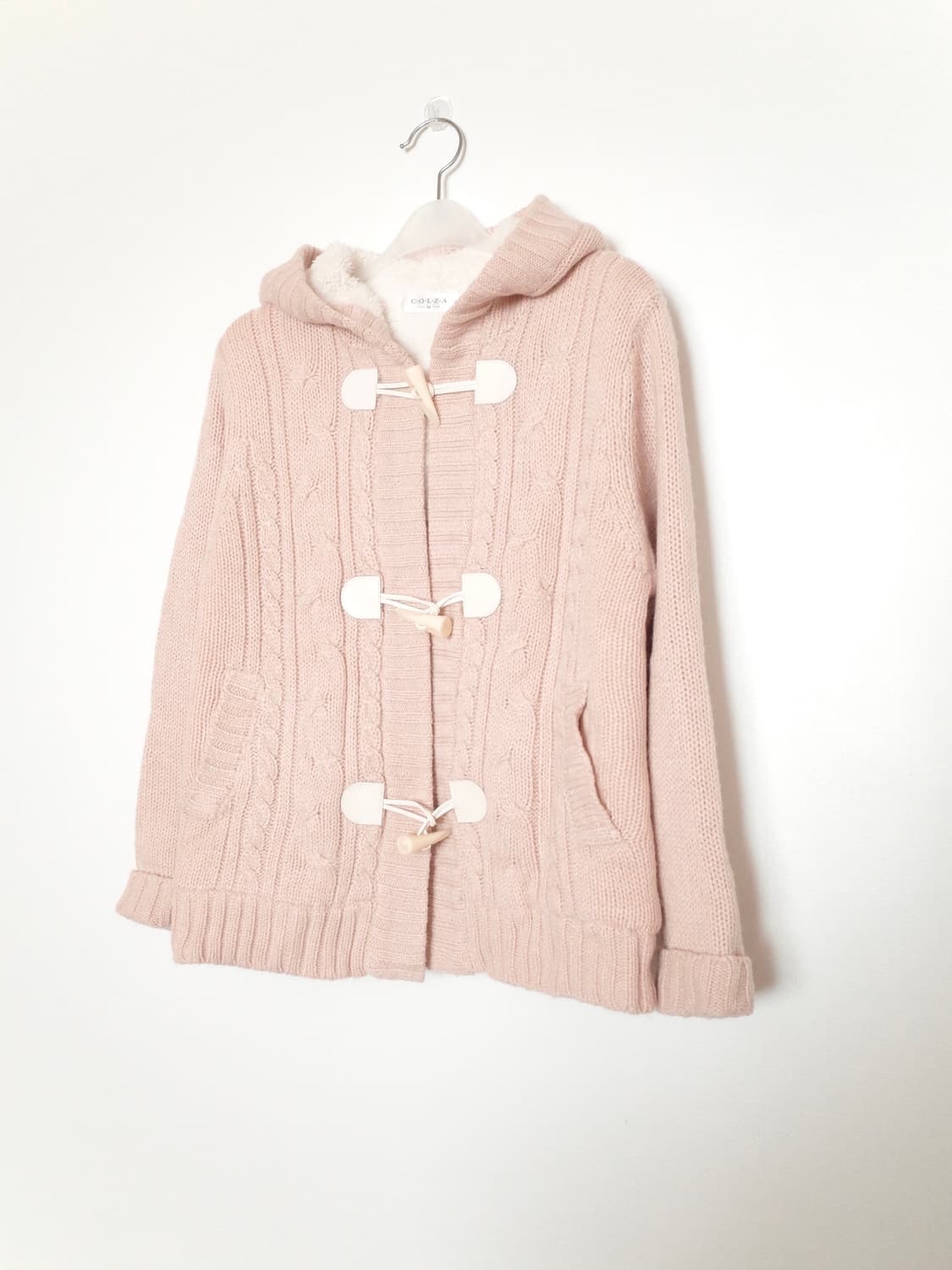 Colza 토글 후드 퍼 가디건 상품이미지2