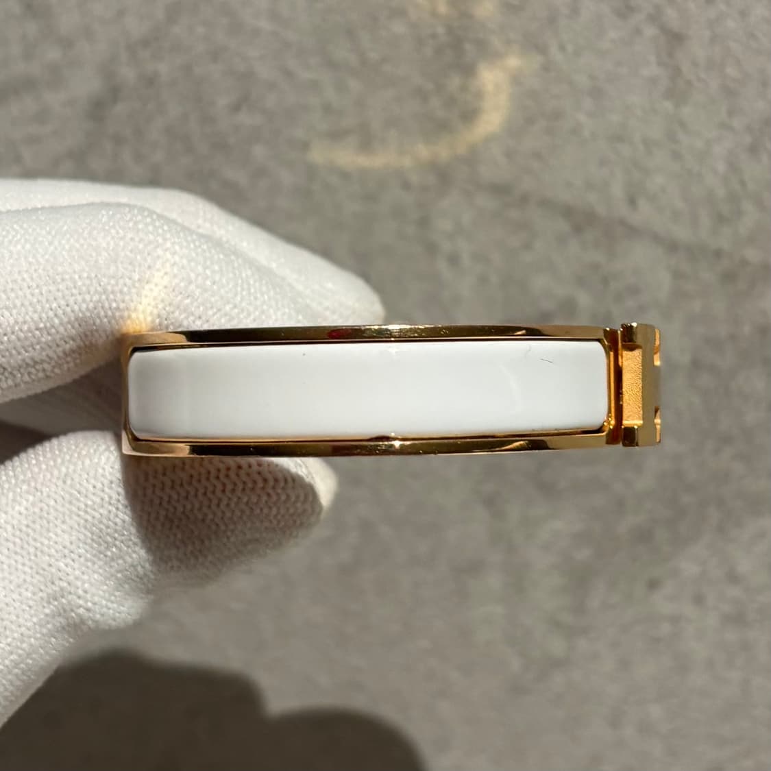 A PM사이즈 에르메스 클릭아슈 팔찌 화이트&골드 상품이미지6