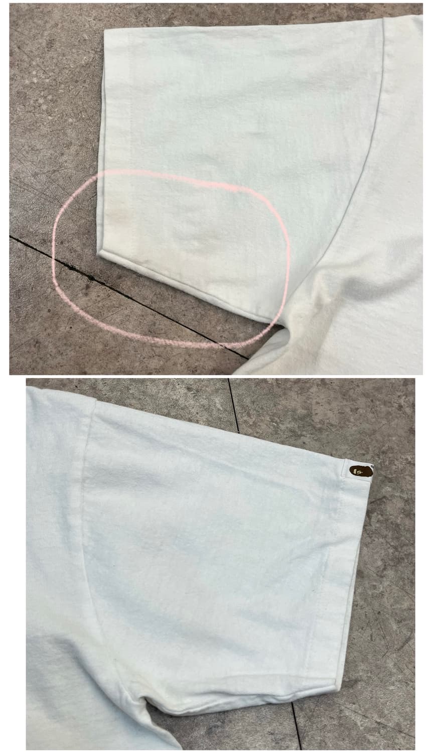 베이프 시티 카모 바이 베이싱 반팔티 화이트 L #csz3926 상품이미지7