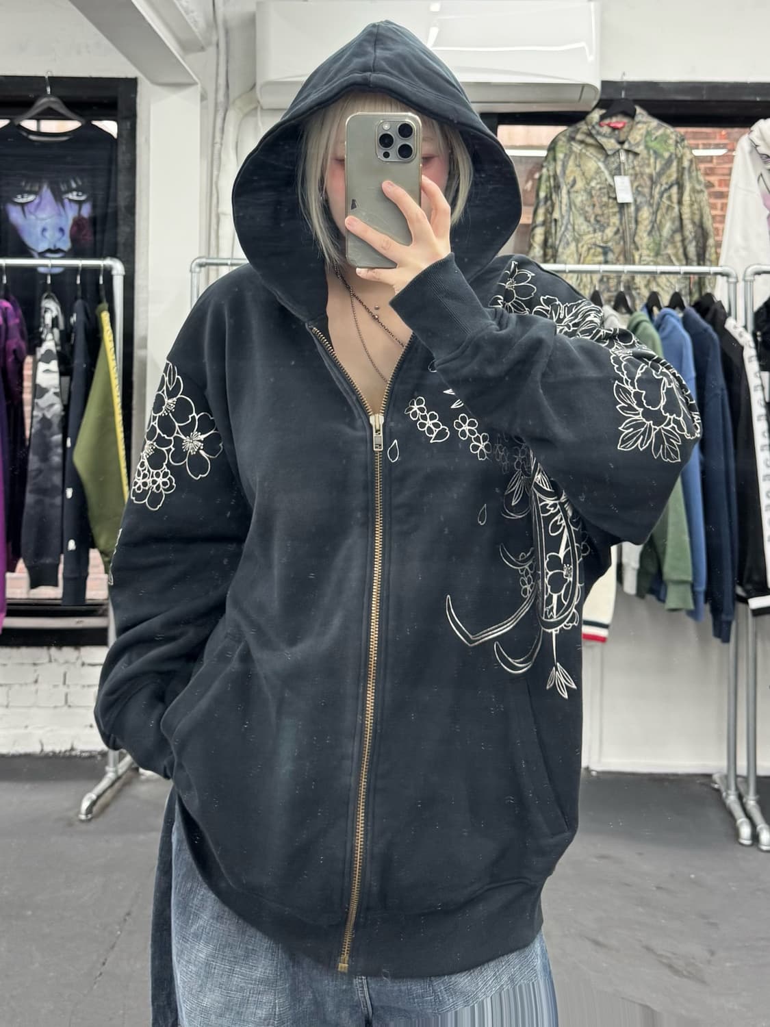 카라쿠리 타마시 오리엔탈 후드집업 상품이미지3