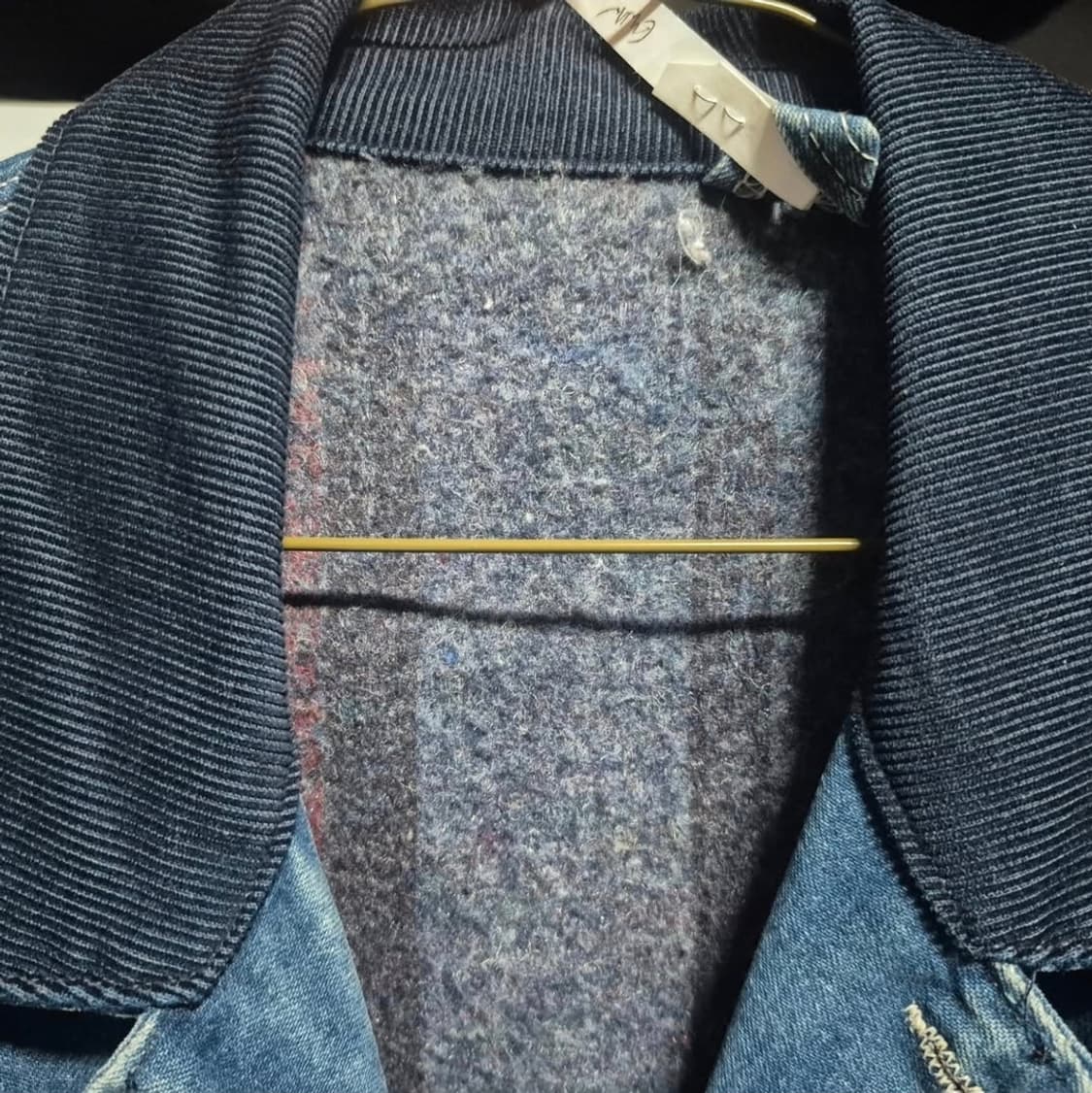 (투팍 착용)80's 칼하트 블랭킷 라인드 데님 초어 코트 XL 상품이미지2