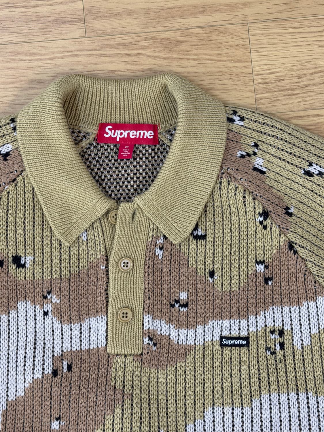 슈프림 스몰 박스 폴로 스웨터 데저트 카모 / M 상품이미지2