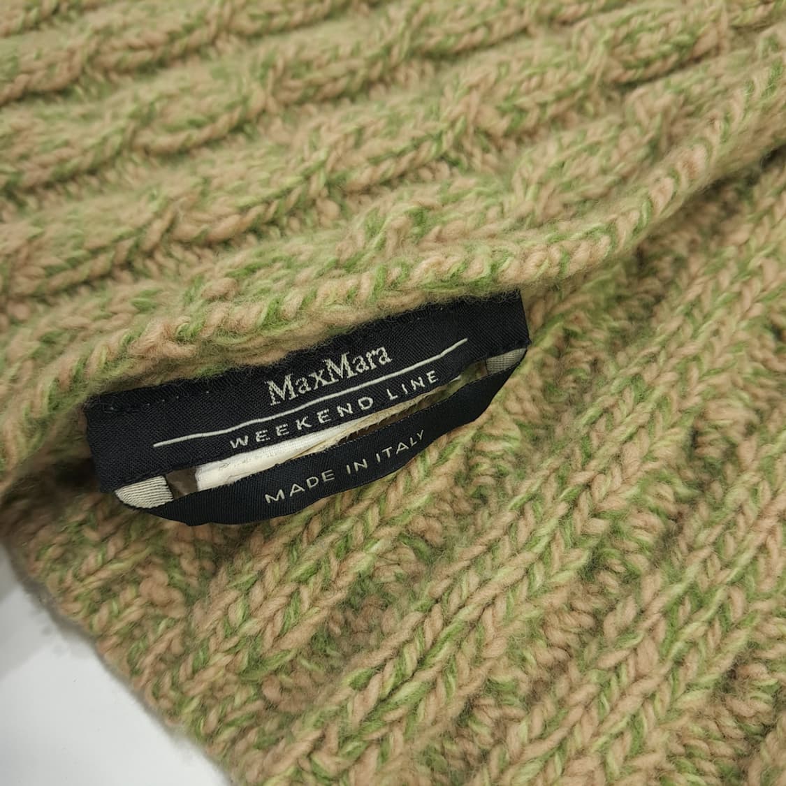 MX106 막스마라 위크엔드 케이블 니트 울 목도리 머플러 상품이미지6