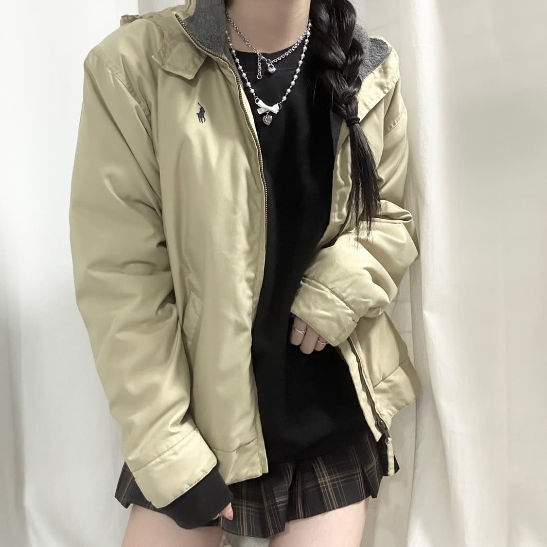 폴로 후리스안감 베이지 폴리쉘 자켓 상품이미지3