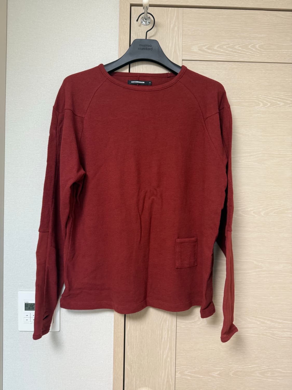 해칭룸 Incision tee dark red 2사이즈 상품이미지2