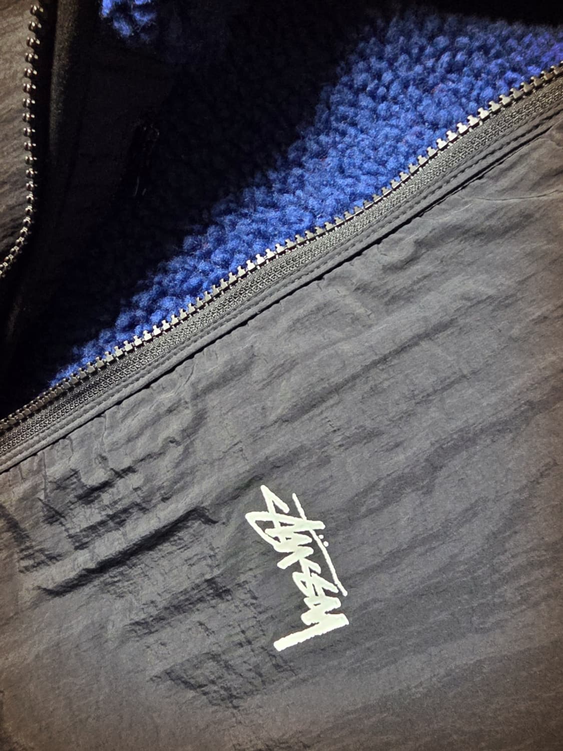 스투시 쉐르파 리버시블 자켓 블루 상품이미지2