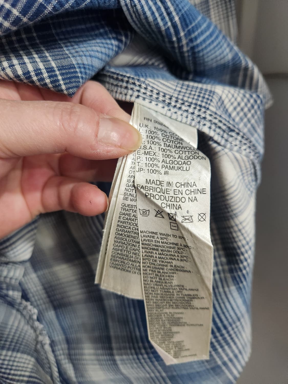 디젤 체크셔츠m 상품이미지4