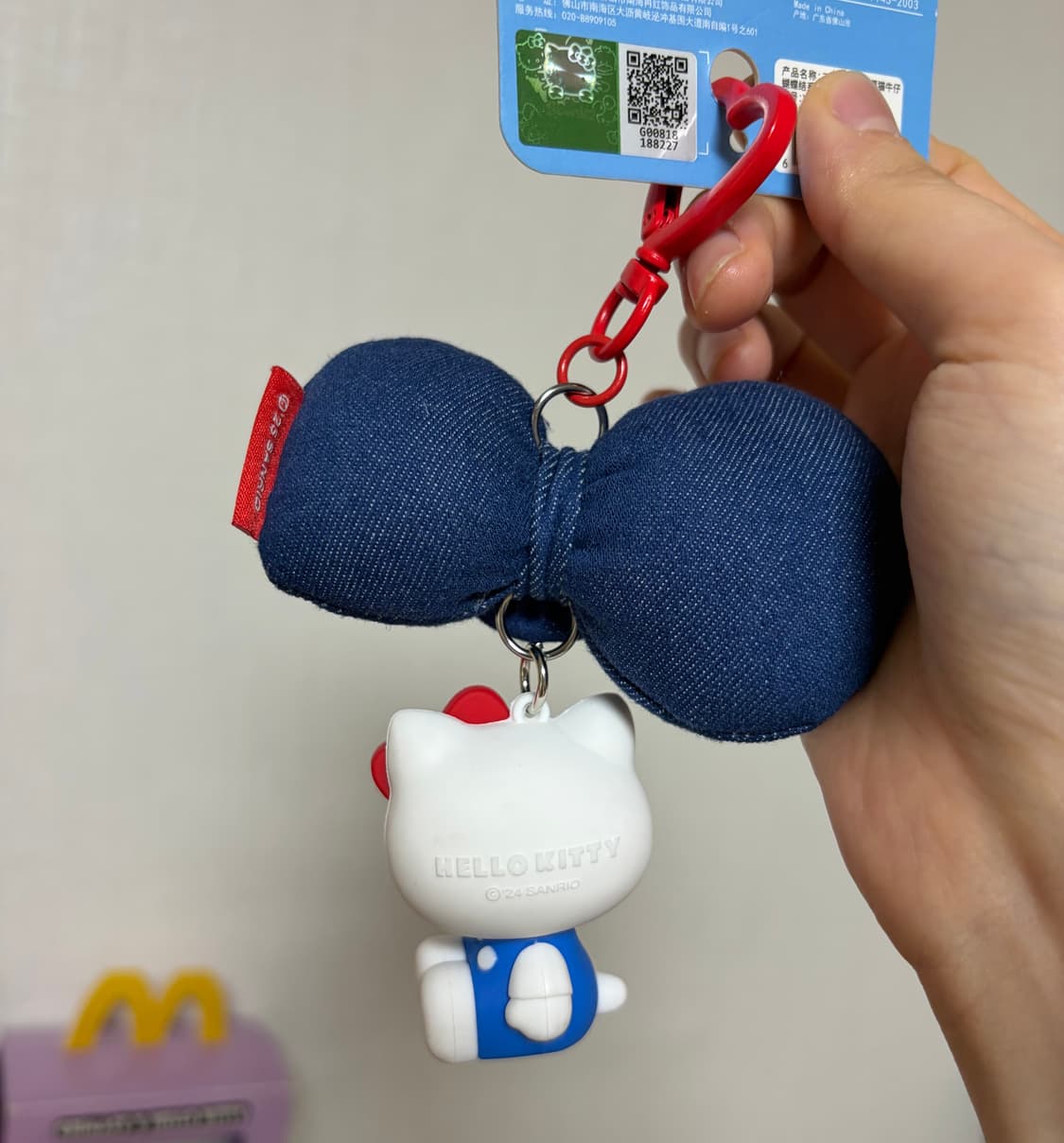 산리오) 헬로키티 데님 리본 인형 피규어 키링 상품이미지2