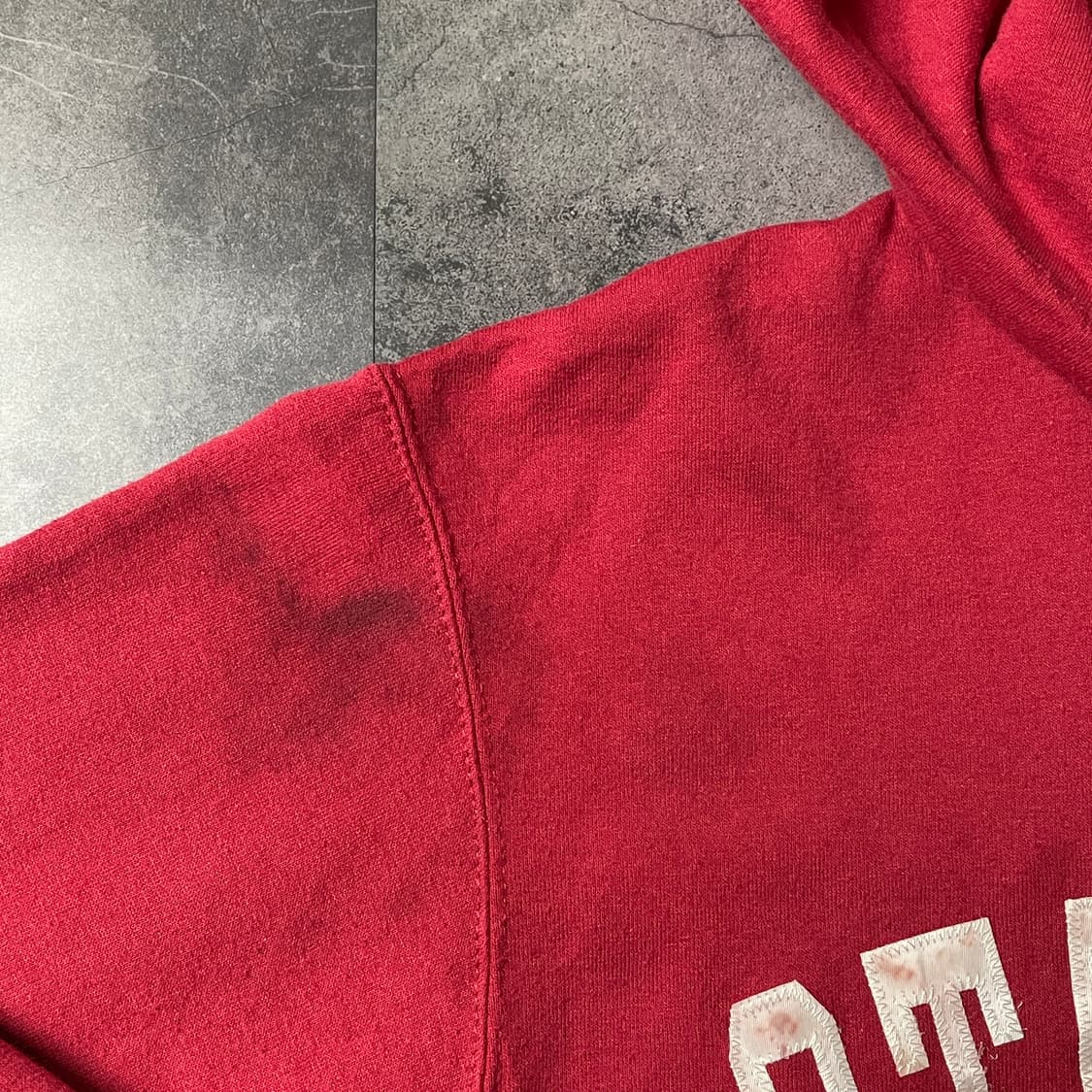 CHAMPION 챔피온 빈티지 레드 코튼 후드집업 A00429 상품이미지5