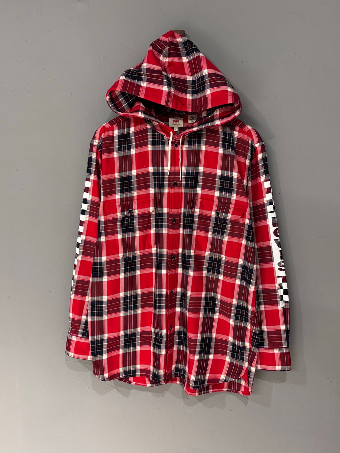 리바이스 체크패턴 투포켓 후드셔츠  상품이미지2