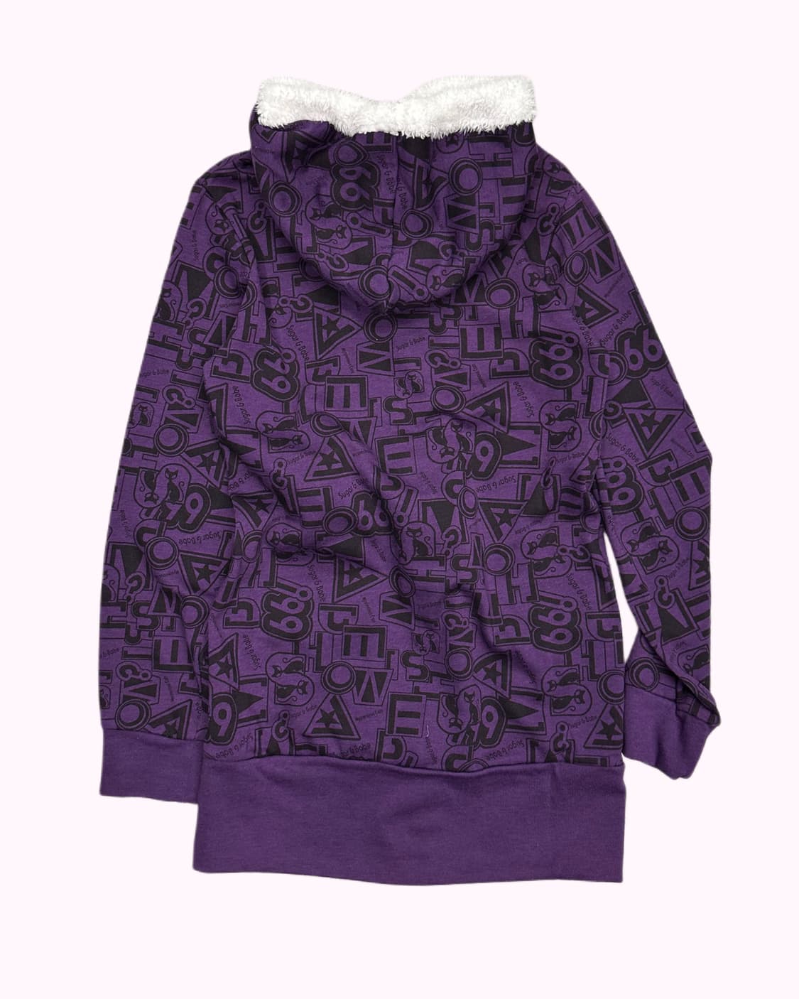 SUGAR BABE violet pompom hood zip-up 상품이미지4