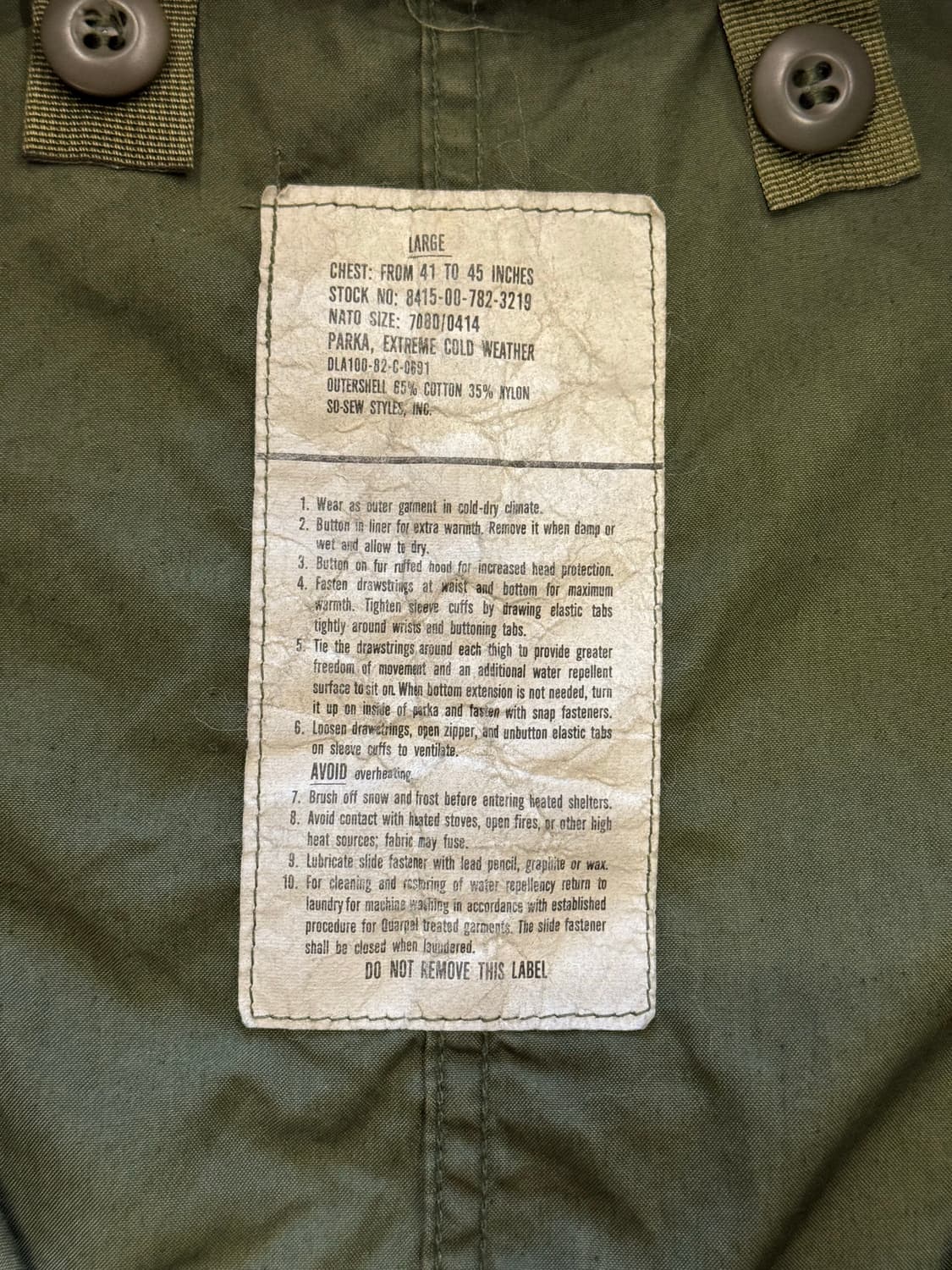 오리지널 M-65 피쉬테일 파카 (L) 상품이미지5