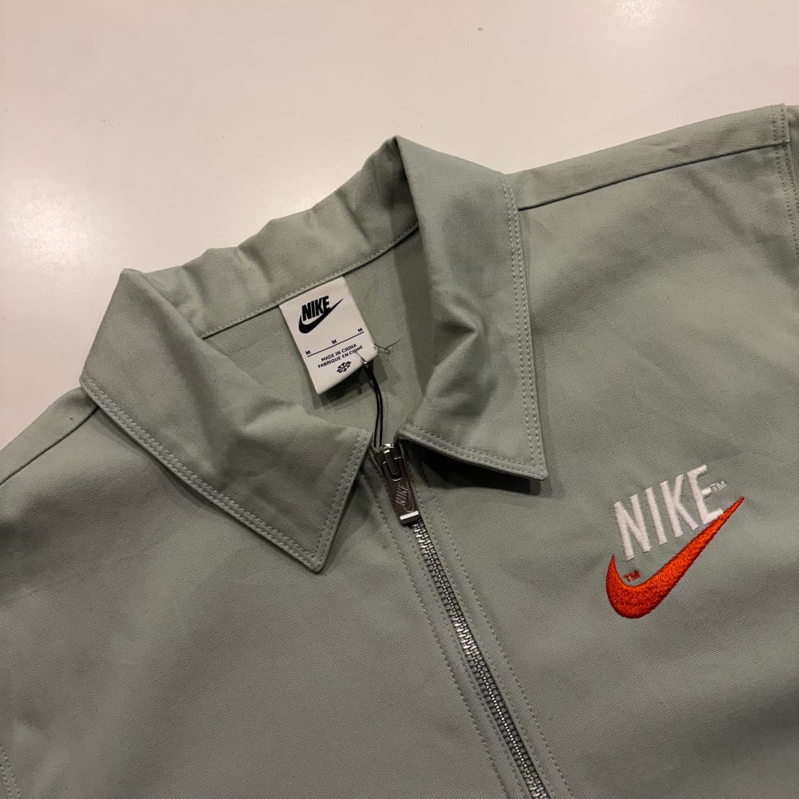 [M] 나이키 반집업 카라티 라이트올리브 오렌지 스우시 C450 상품이미지3