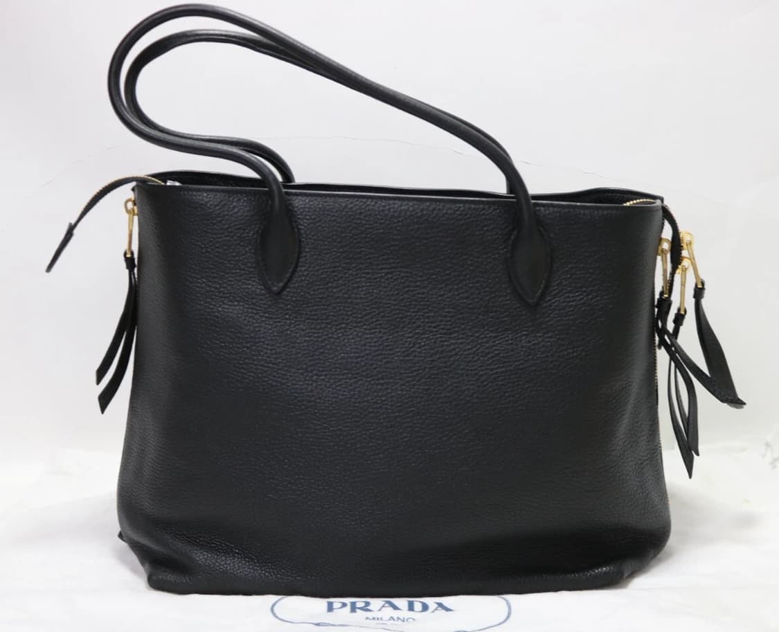프라다 Vitello Daino Side Zip 레더 토트백 상품이미지5