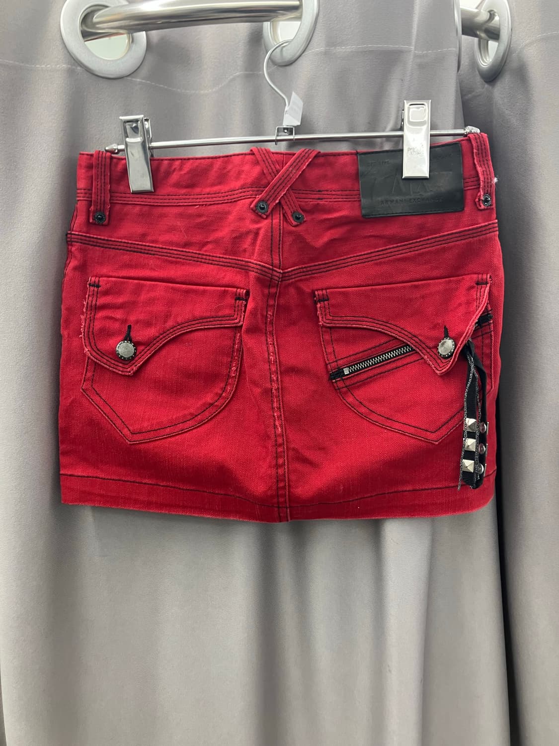 알마니 익스체인지 지퍼 절개 미니스커트  상품이미지3