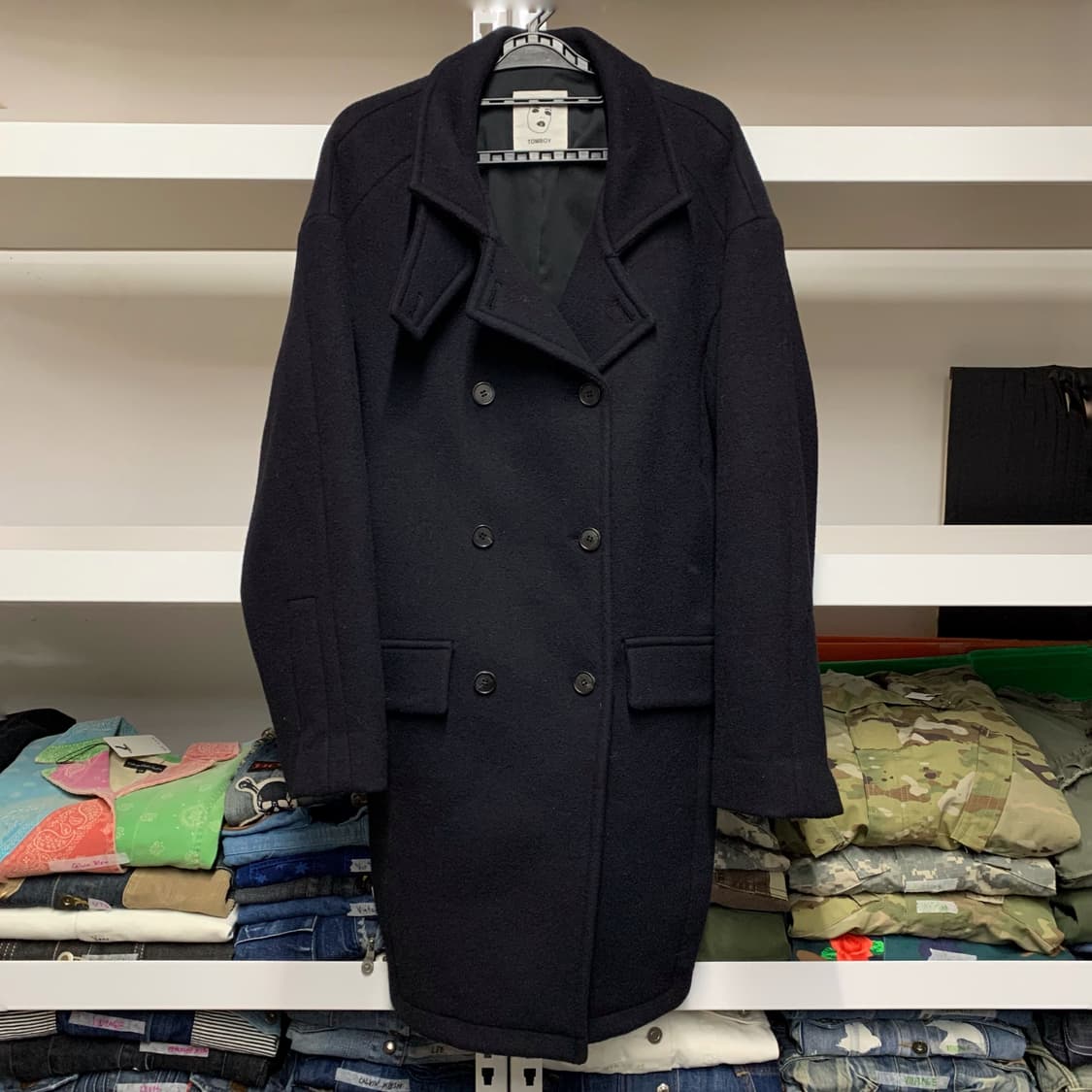 [표기 XS, 실측 S] 톰보이 더블롱코트 상품이미지2