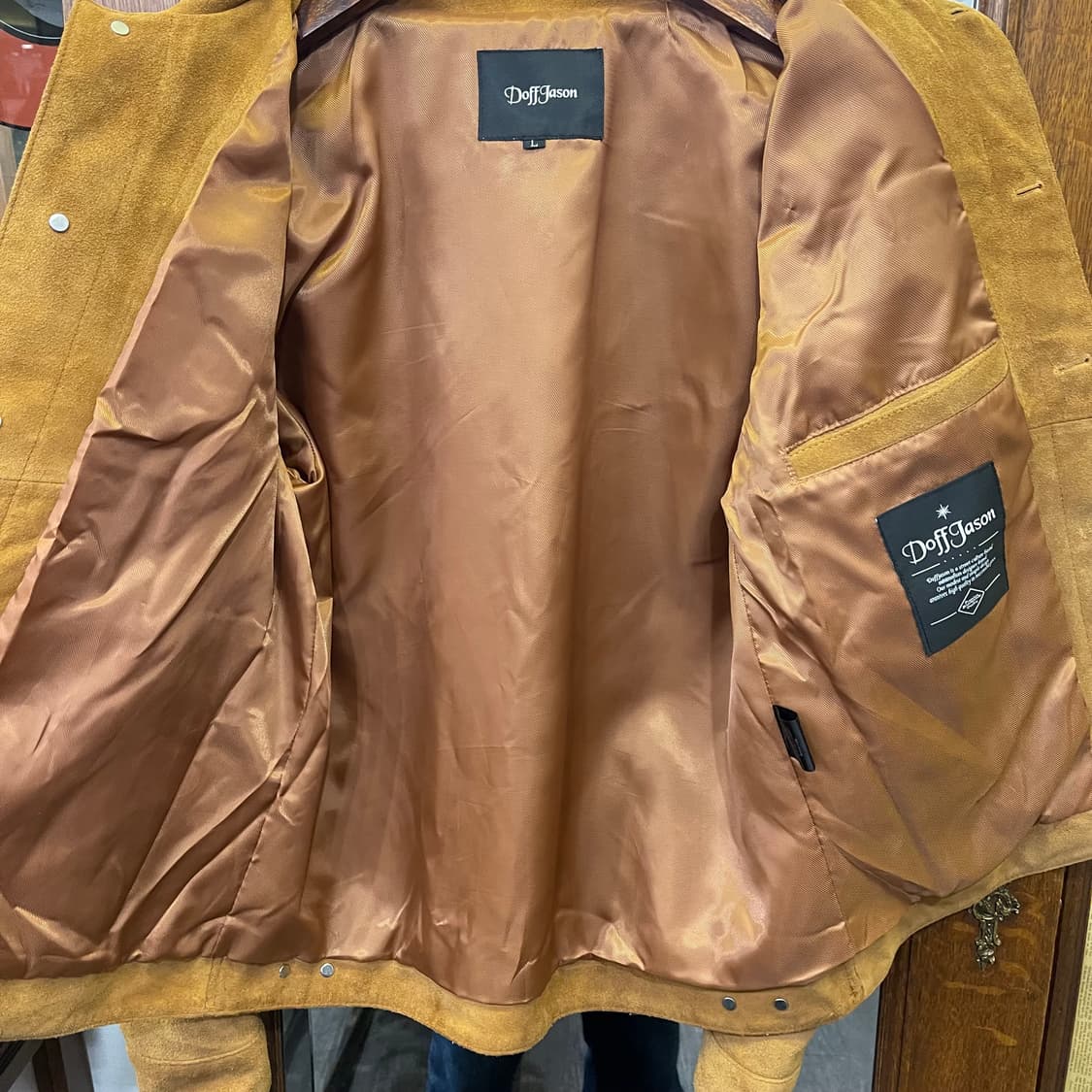 도프제이슨 소가죽 스웨이드 자켓 상품이미지6