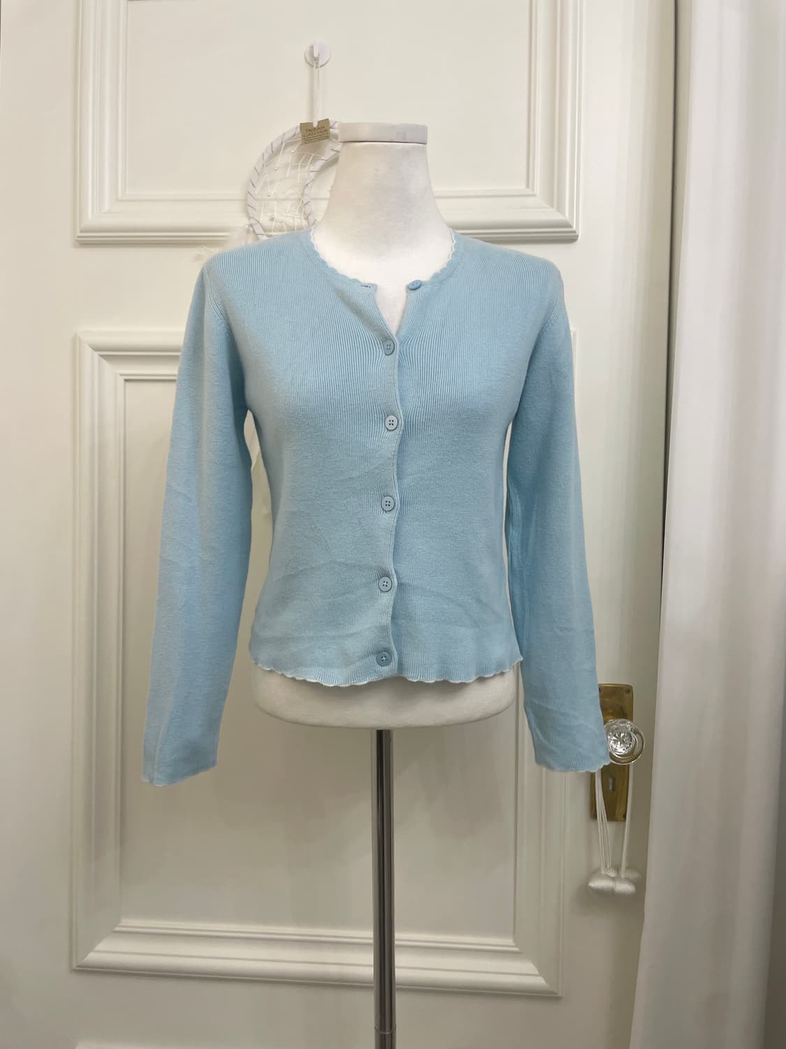 GAP sky-blue line point basic cardigan 상품이미지1