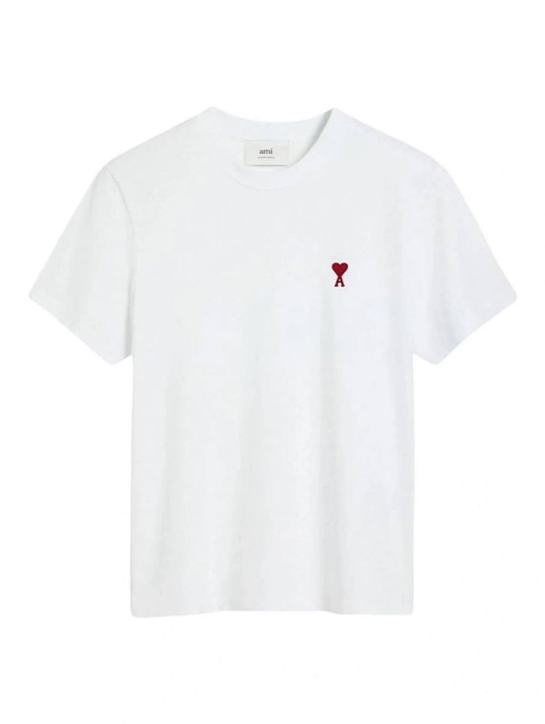 [새상품/정품] AMI 아미 스몰하트 남녀공용 반팔티(화이트/XL) 상품이미지1