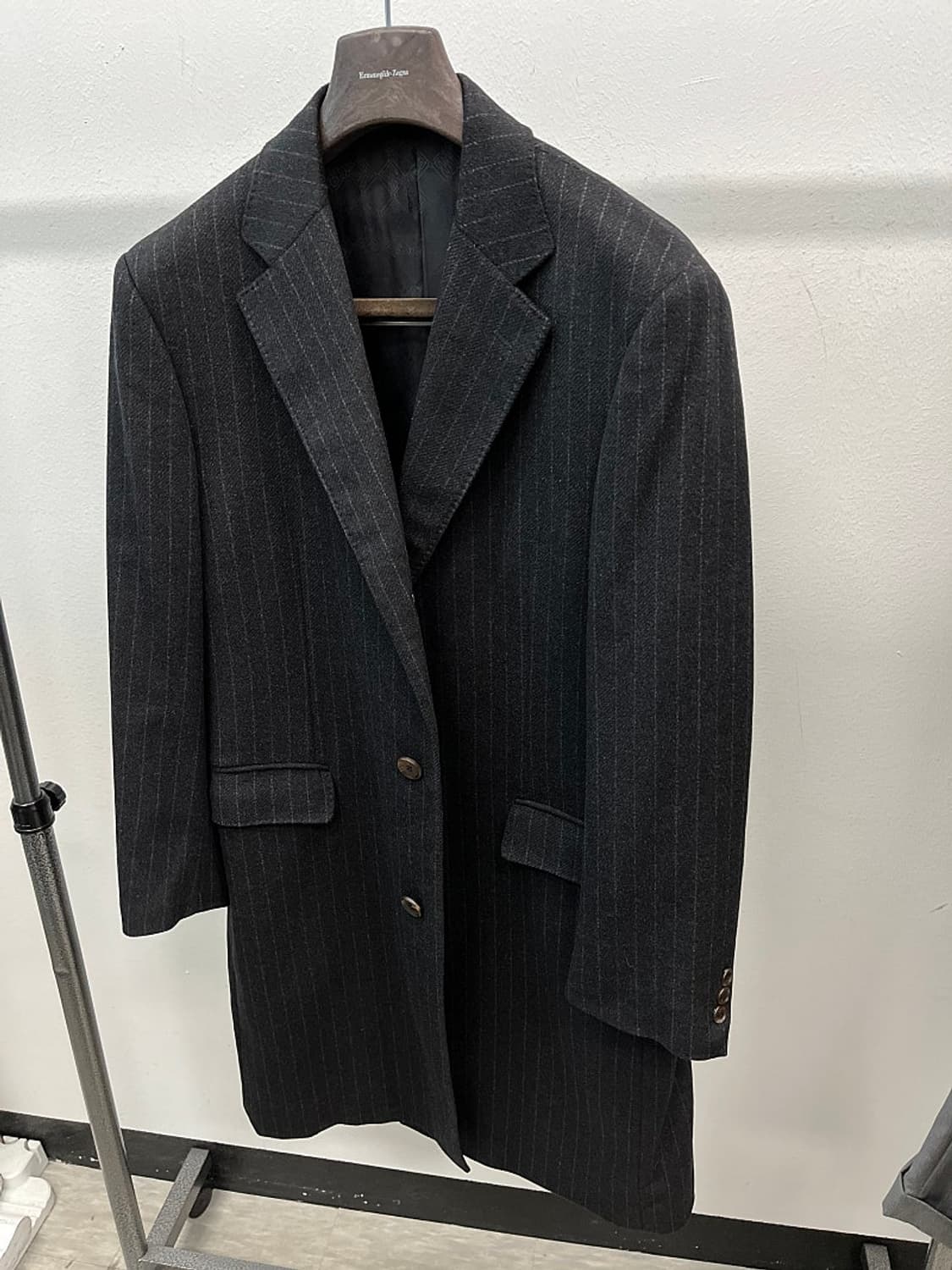 105) 닥스 스트라이프 캐시미어100% 코트  상품이미지2