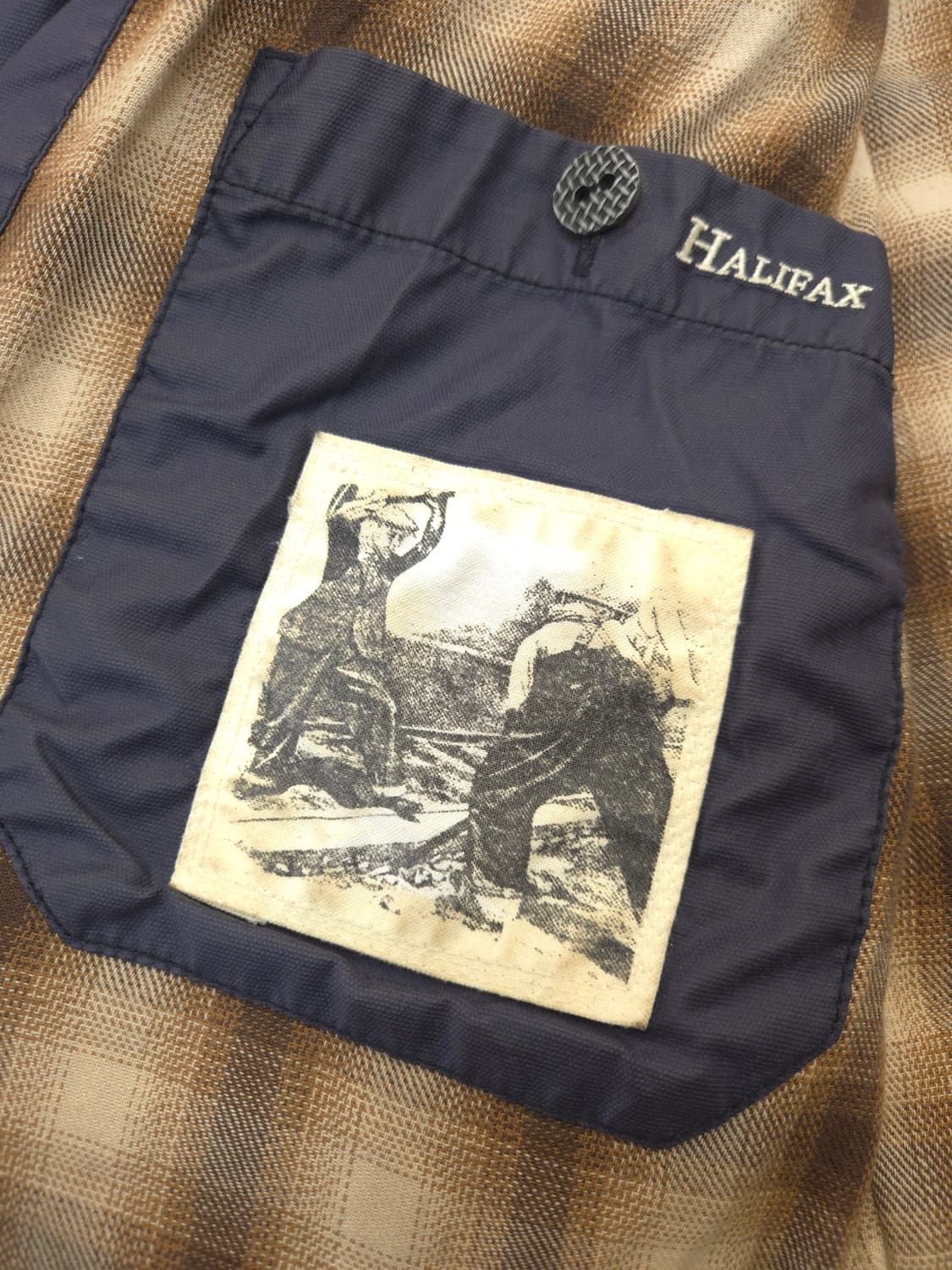 시리즈 WAXED 퀼팅 자켓 코듀로이 카라 M 네이비 상품이미지6